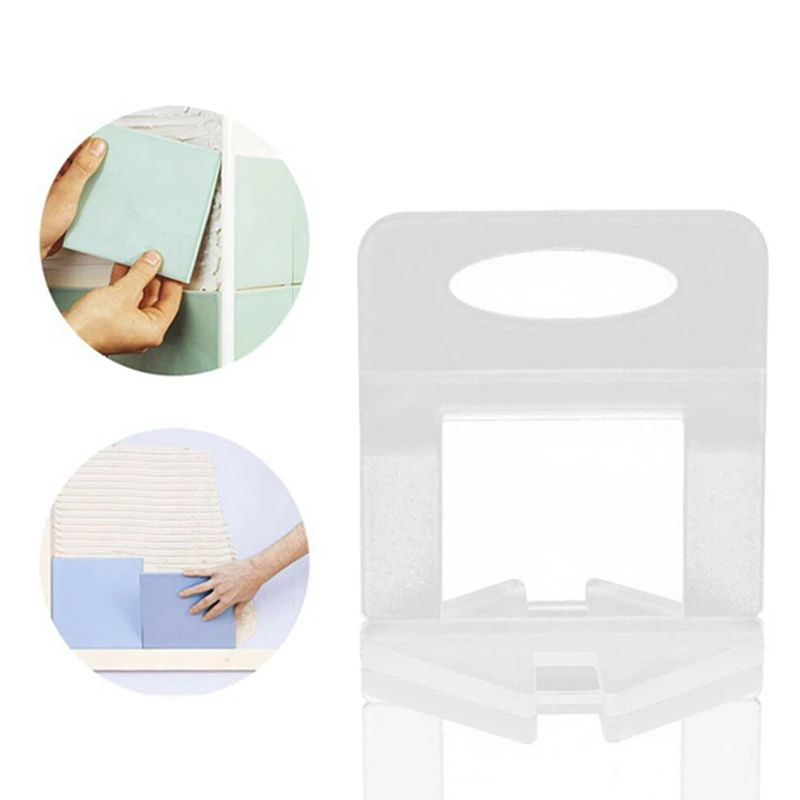 타일 레벨링 시스템 클립, 세라믹 타일 및 석재 설치용 타일 레벨러 스페이서 도구, 1/8 인치 (3mm), 600 개