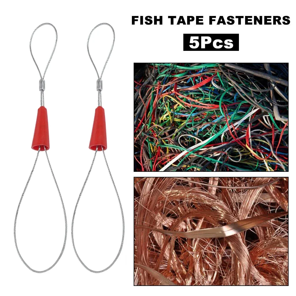 Fish Tape Puller Cable Puller Electrical Accessories Fastening Tool Silver Steel Wiring Accessories With Spring Brand New