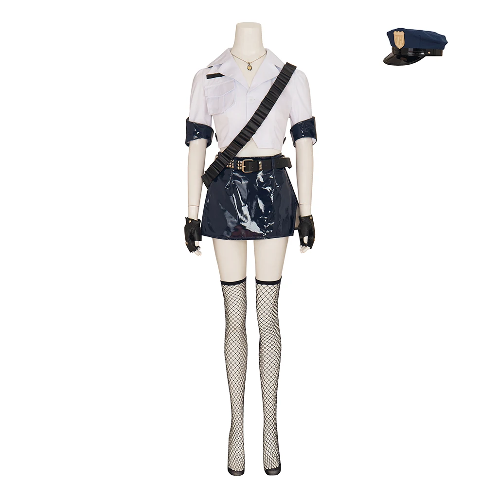 

Panty Anarchy Cosplay Costume Stocking Panty Lovley Party Uniform with Hat Women Halloween Carnival Party Suit Police Uniform