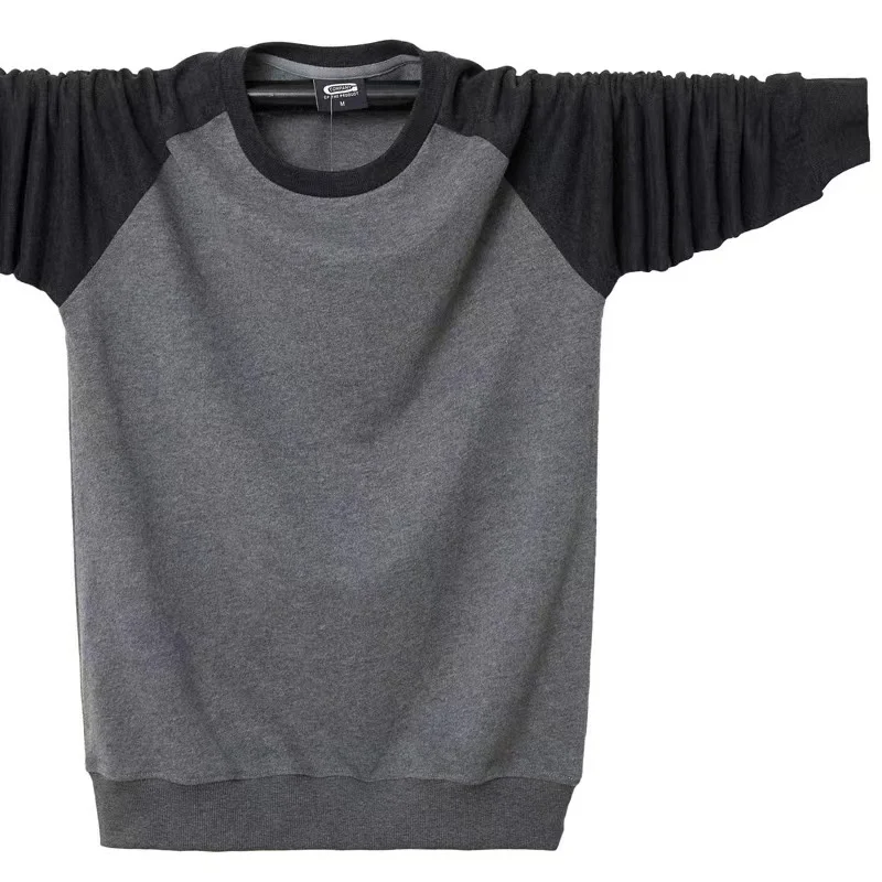 

Spring and Autumn New Style Men's Long Sleeve Crew Neck T-Shirt Casual and versatile youth sweatshirt Large size M-6XL