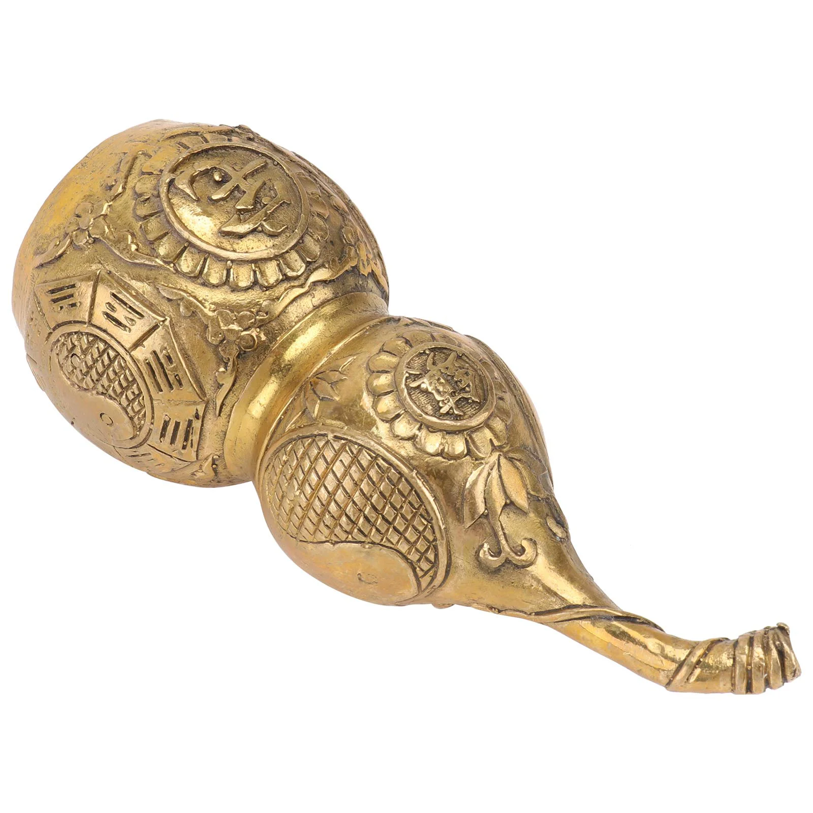 Brass Copper Gourd Decor Home Figurines Miniatures Auspicious Craft Desktop Gourd Decorative Craft Creative Craft Home