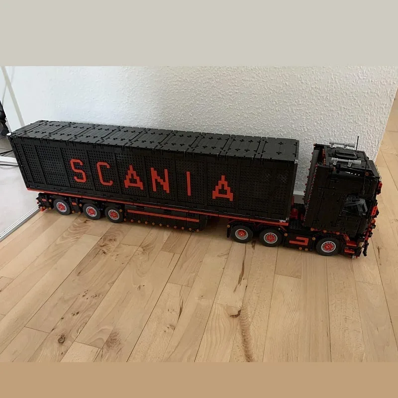New Truck R620 Trailer Engineering Vehicle Model RC Remote Control Building Blocks Bricks Kit Kids for Toys Birthday Gift