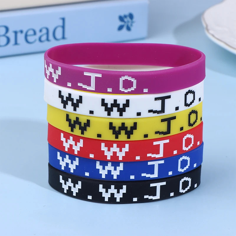 1Pcs WWJD Rubber Bracelets Colorful What Would  Do Silicone Wristbands For Men Women Party Favors   Wwjd
