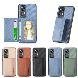 For Xiaomi 12T 11T Pro Magnetic Flip Fiber Leather Case For Xiaomi Mi 14T Pro 13 Pro 13T Wallet Card Holder Shockproof Cover