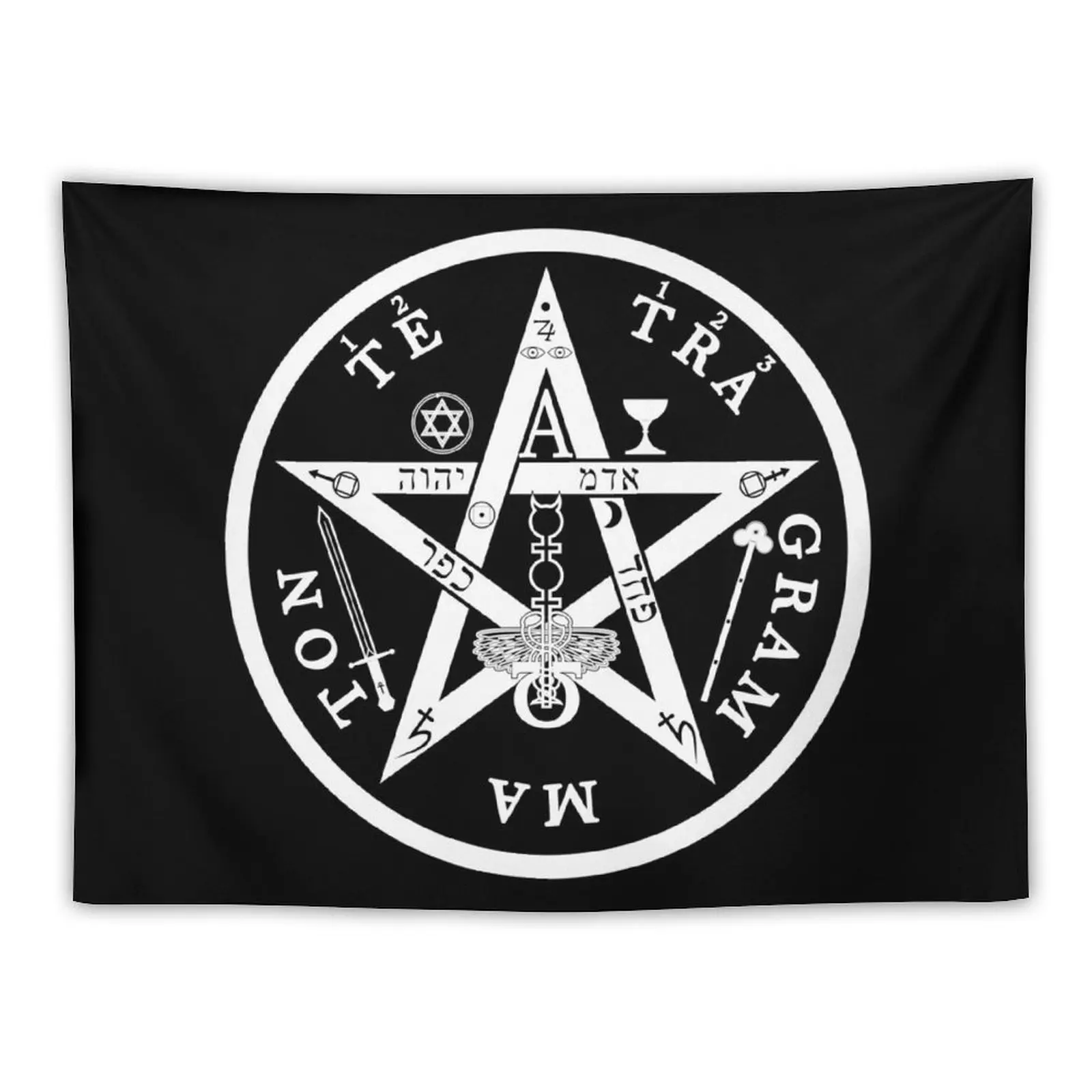 

Tetragrammaton pentagram star Tapestry Decoration Bedroom Wall Hanging Tapestry Wall Hanging Wall Coverings