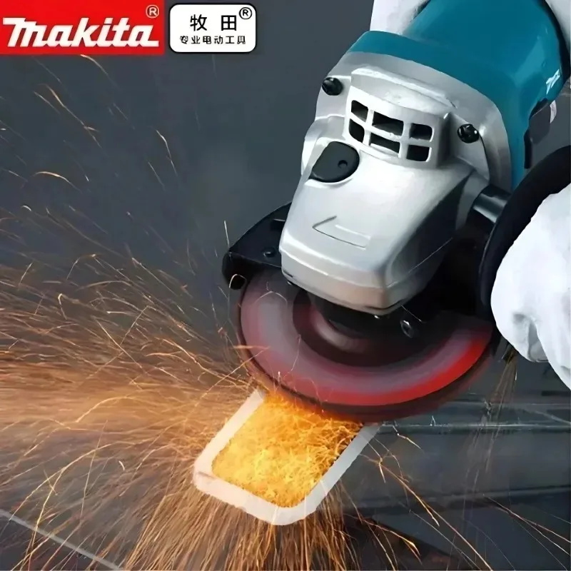 Makita DGA404 100mm Cordless Angle Grinder, Brushless Industrial Tool for Metal Polishing Concrete Cutting Work