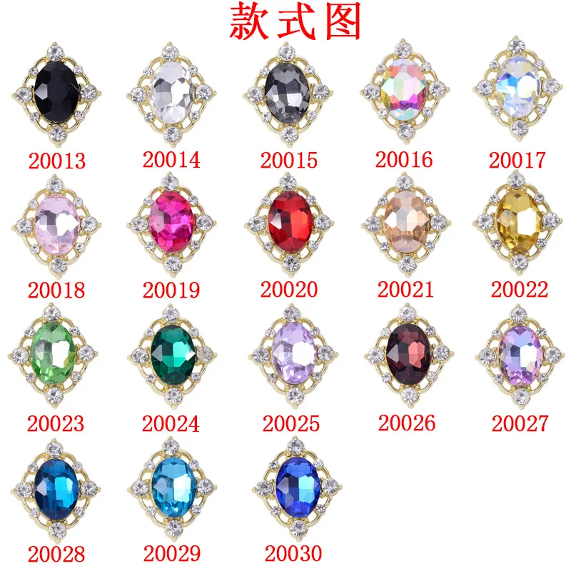 Alloy Accessories Accessories Fashion Commuter Ladies Hollow Rhombus Diamond DIY Shoes and Clothing Diamond Buckle Accessories d