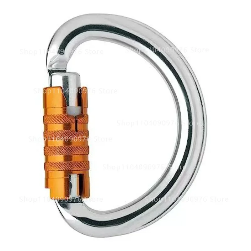 Climbing Carabiner Triple Auto Locking Screwgate for Rock Climbing H O D Shape