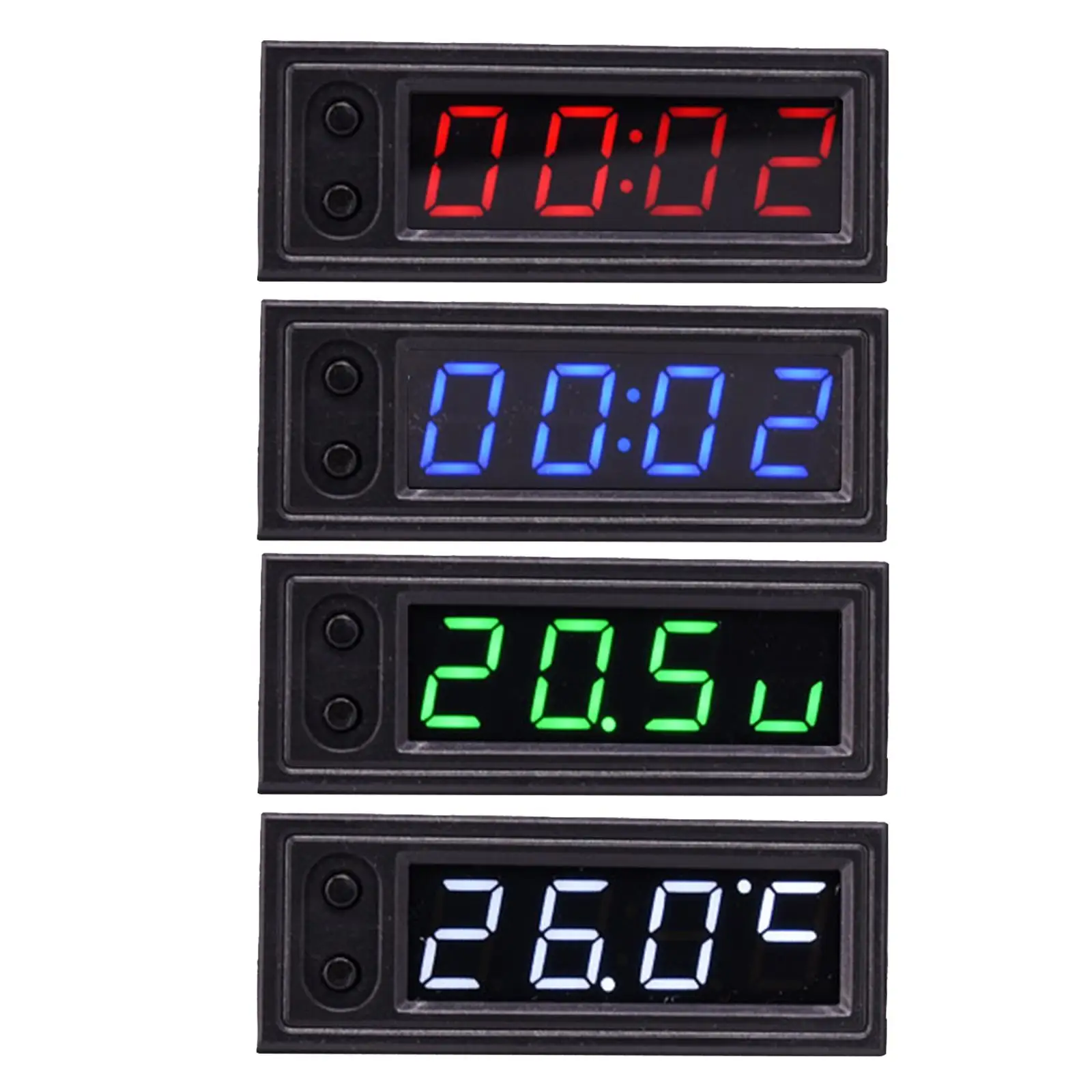 Automobile Car Clock Temperature Voltage Monitor Panel Meter Light in Weight