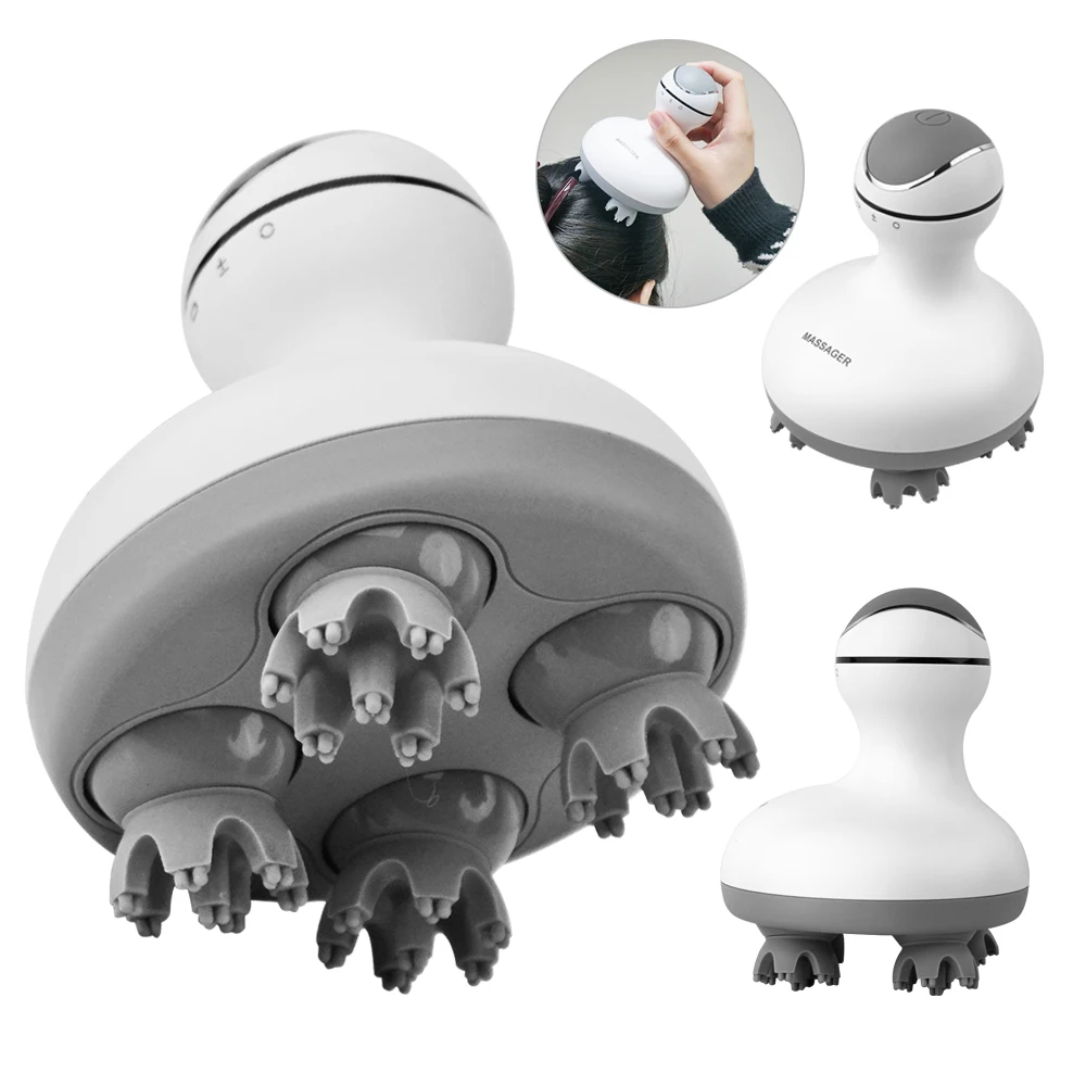

Electric Scalp Massager with 4 Massage Heads Stress Release Head Scratcher Massager
