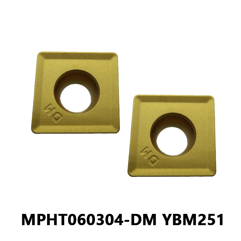 

MPHT 060304 DM YBM251 Original Carbide Inserts Processing Stainless Machining CNC Milling Cutting Lathe Tool Cutter MPHT060304