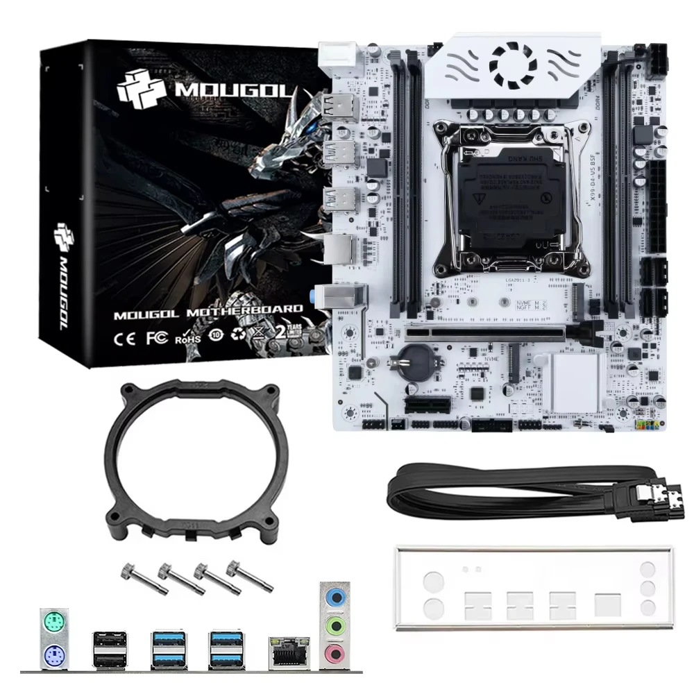 Комплект материнской платы MOUGOL X99 Чип C612 с процессором E5 2650 V3 и DDR4 16 ГБ * 1 2133 МГц ОЗУ NVME PCIE3.0 для настольного компьютера
