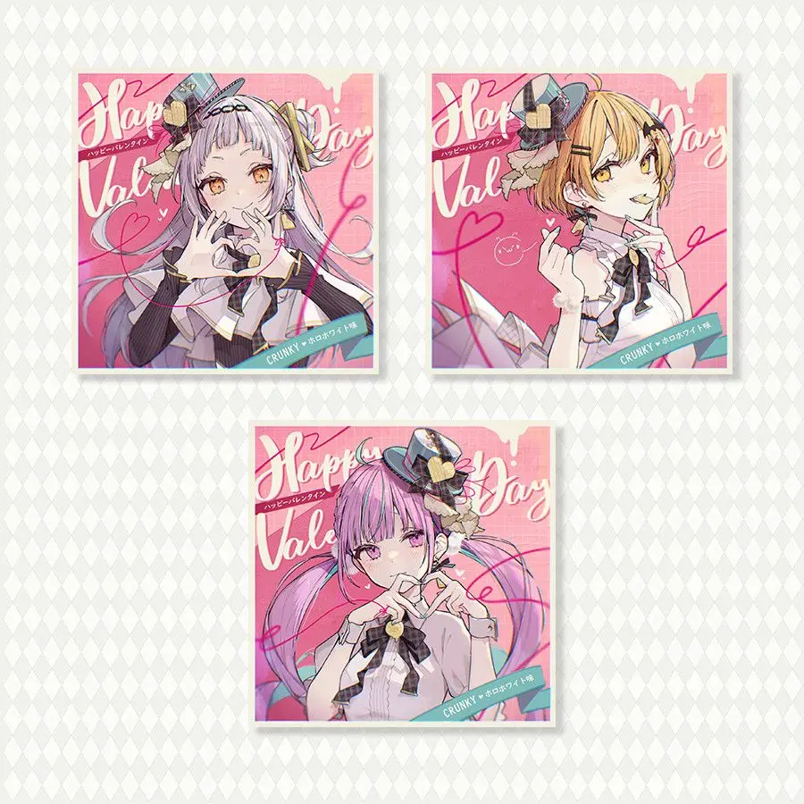 Anime Hololive Vtuber Murasaki Shion Yuzuki Choco Cosplay postcard collection card badge Christmas birthday gift