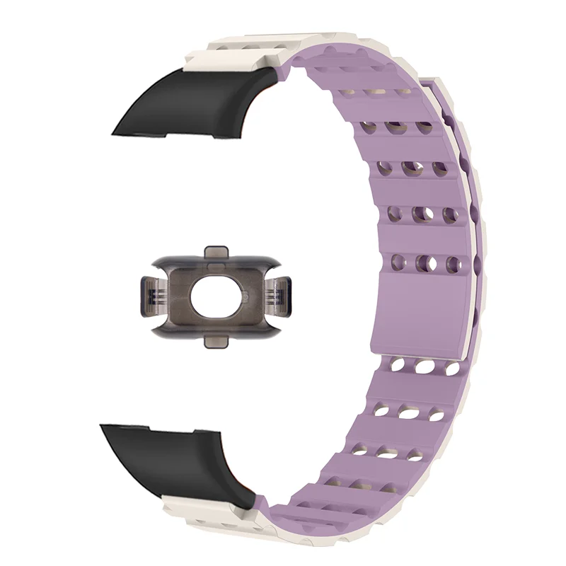 

Quick Release Magnetic Strap For Keep Band 3 Breathable Air Holes Skin-friendly Silicone Soft Sport Smart Watch Band Men Women