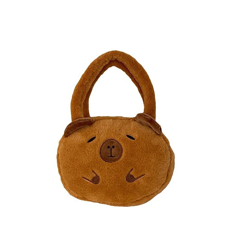 Cartoon Kapibala, Capybara-kun, Plush Bag, Cute Doll, Coin Purse, One-shoulder, Cross-body Handbag