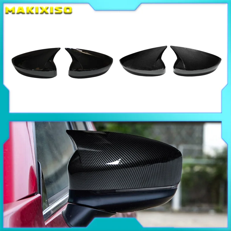 

Rearview Mirror Cover Side Reversing Mirror For Mazda CX5 CX-5 2017-2023 Glossy Black Ox Horn Rear View Mirror Cover Trim