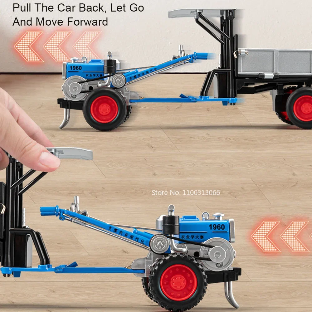 Modelos de Tractor agrícola 1:32, coches, juguetes de aleación, vehículos en miniatura con sonido ligero, tractores para caminar, regalos de Festival para niños