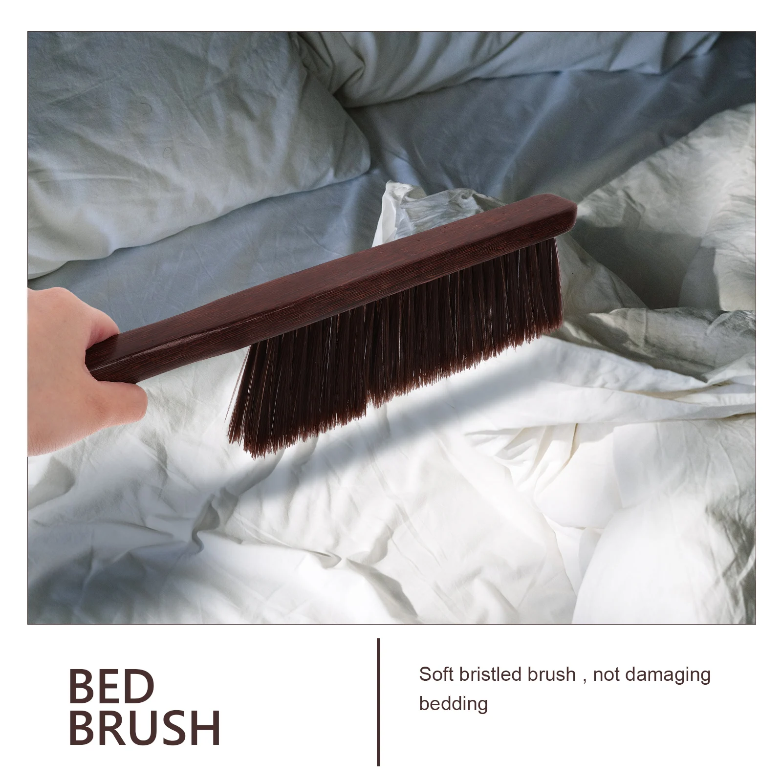 

Portable Wood Handle Brush Bed Cleaning Tool Dust Removal Broom For Home Car Sofa Furniture Sand Beach Small Hand Broom Whisk