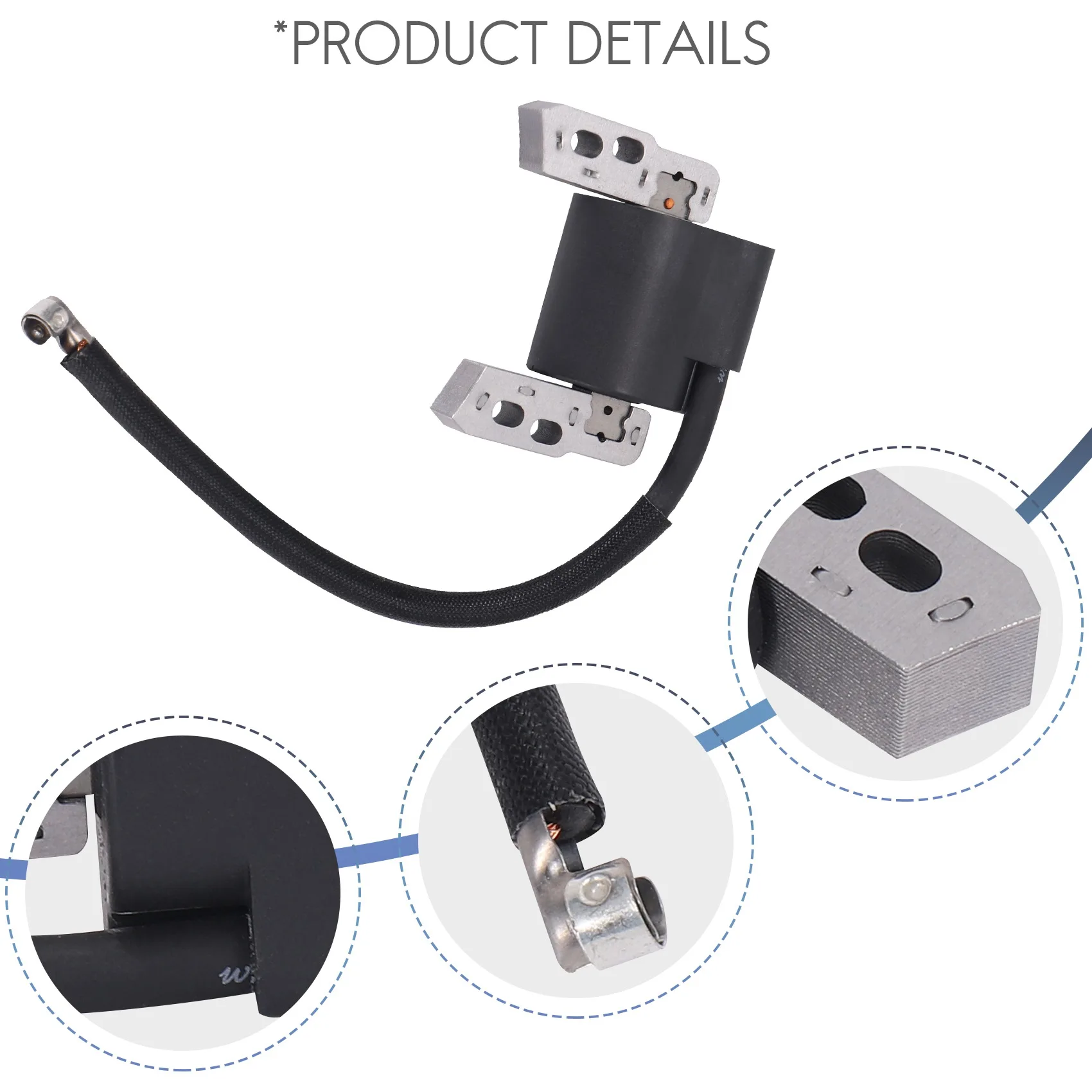 Lawn Electronic Ignition Coil For Briggs & Stratton 695711 802574 796964 Black
