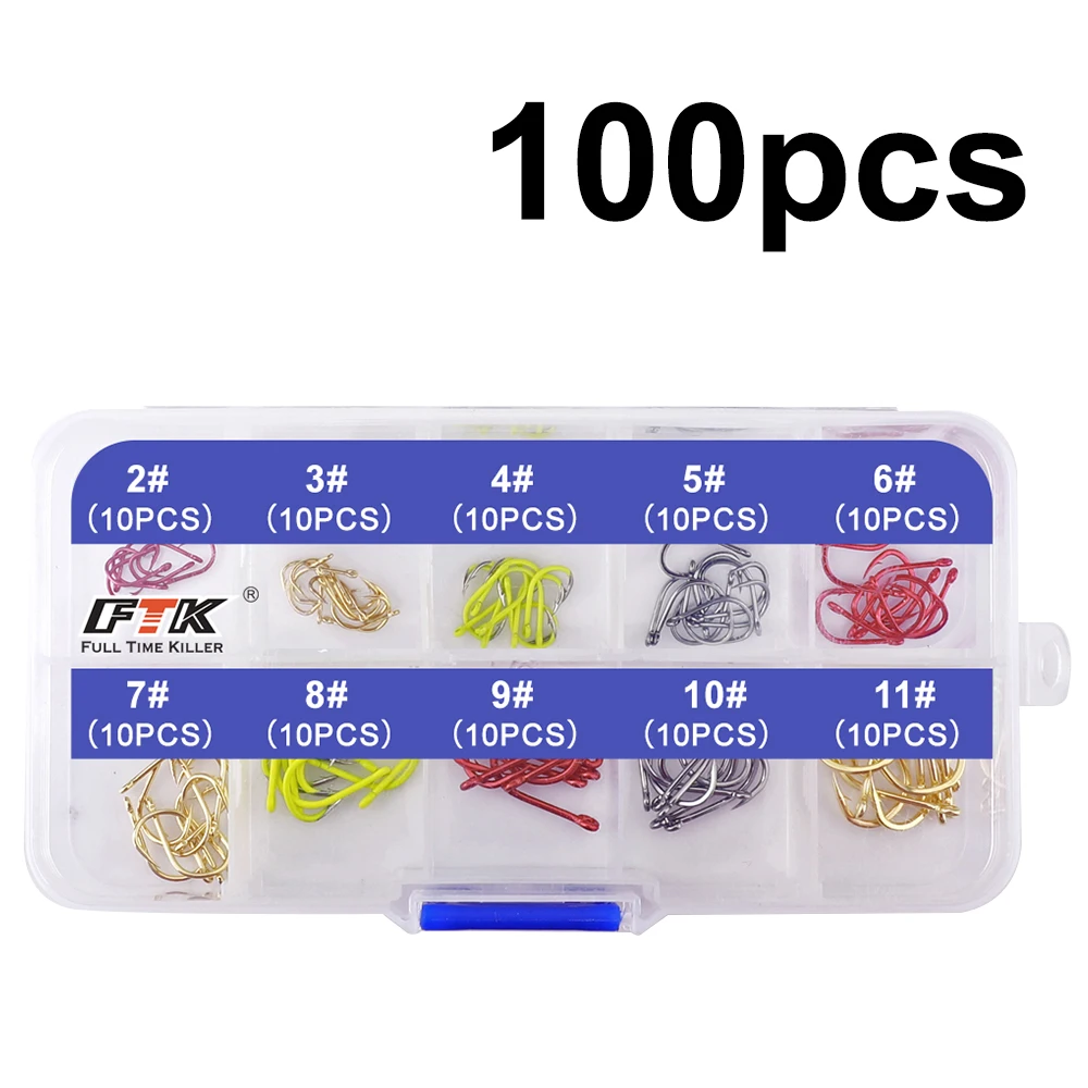 Ftk100Pcs Fishing H… - image