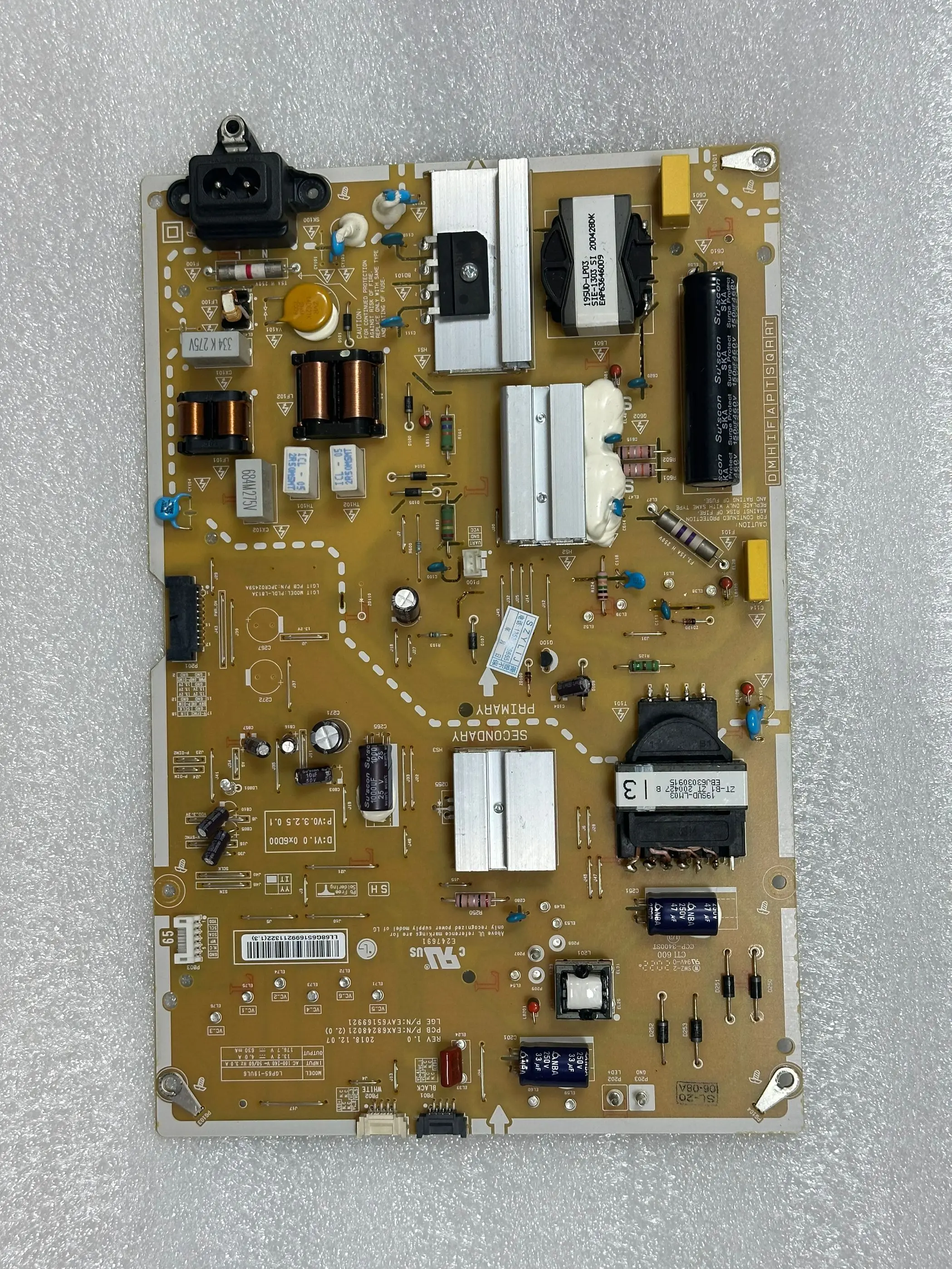 

Original 65UT761H0CB power supply board EAX68248021 EAY65169921 LGP65-19UL6 Spot