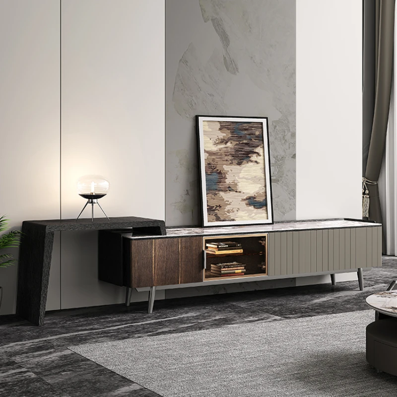 XK slate TV cabinet and coffee table combination modern simple size living room