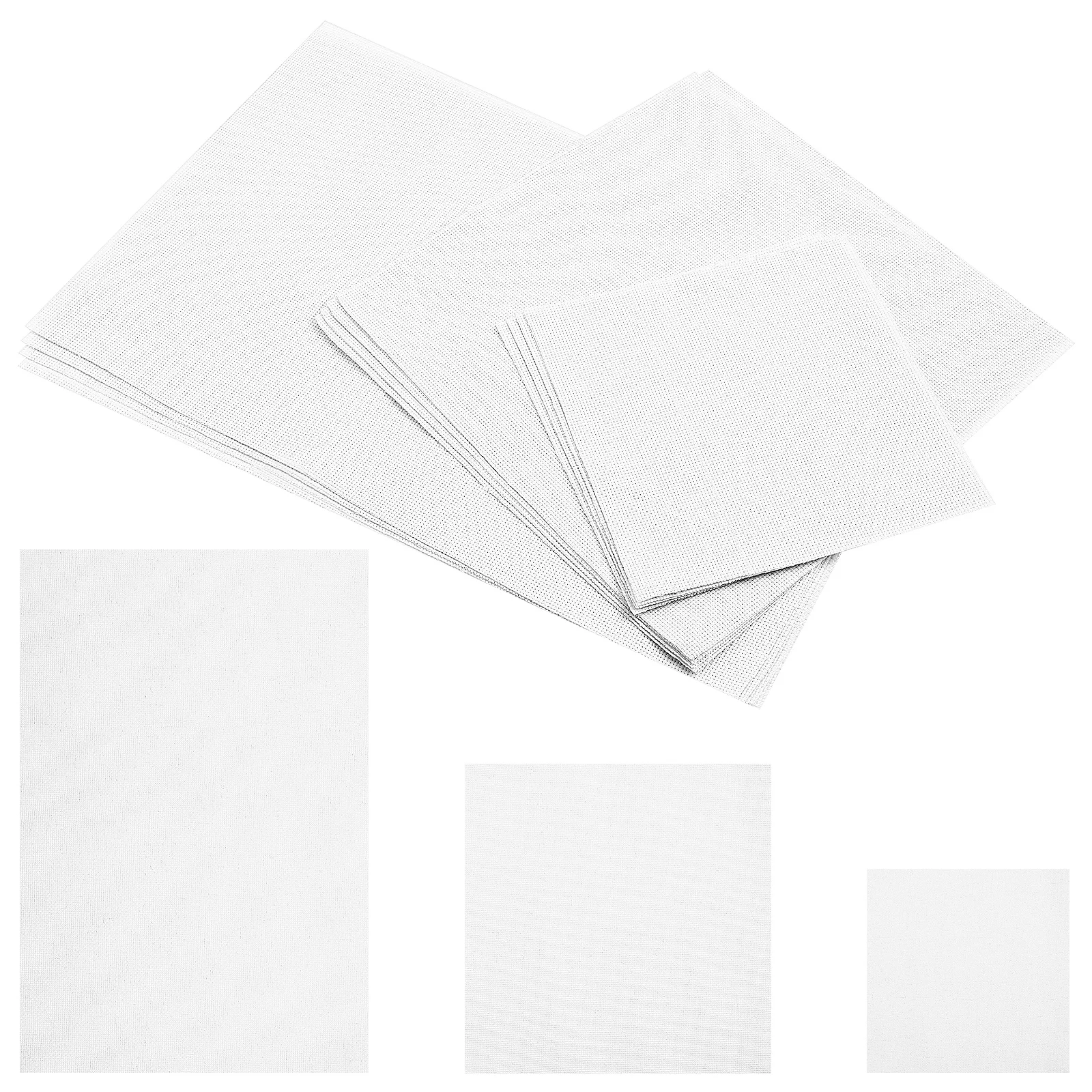 

12 pcs Cross Stitch Fabric Plain White Cloth 14 Count Various Sizes Embroidery Gridding Cloths Sewing Supplies