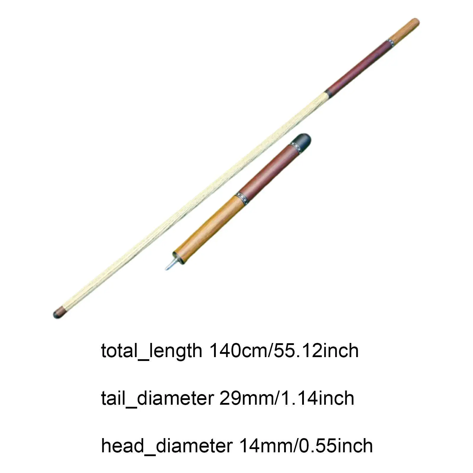 

Ergonomic Wooden Pool Cue Stick Lightweight Jump Break Professional Billiard Cue for Men Women Training and Game Practice