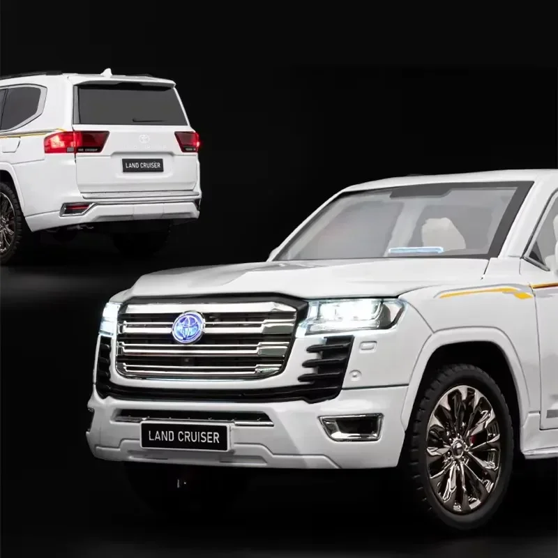 1:18 land cruiser lc300 zx suv liga carro diecast modelo som luz brinquedo modelo exibição ornamentos brinquedo das crianças presente