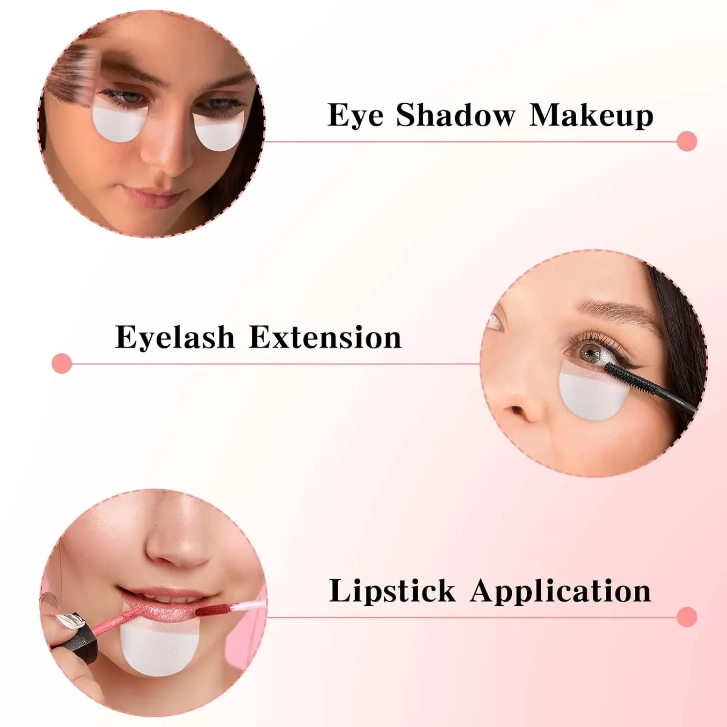 50 ชิ้น/ถุง Disposable Eyelash EXTENSION Cotton Eye Pads ถอดขนตา Grafting Lashes แพทช์สติกเกอร์แต่งหน้าเครื่องมือ