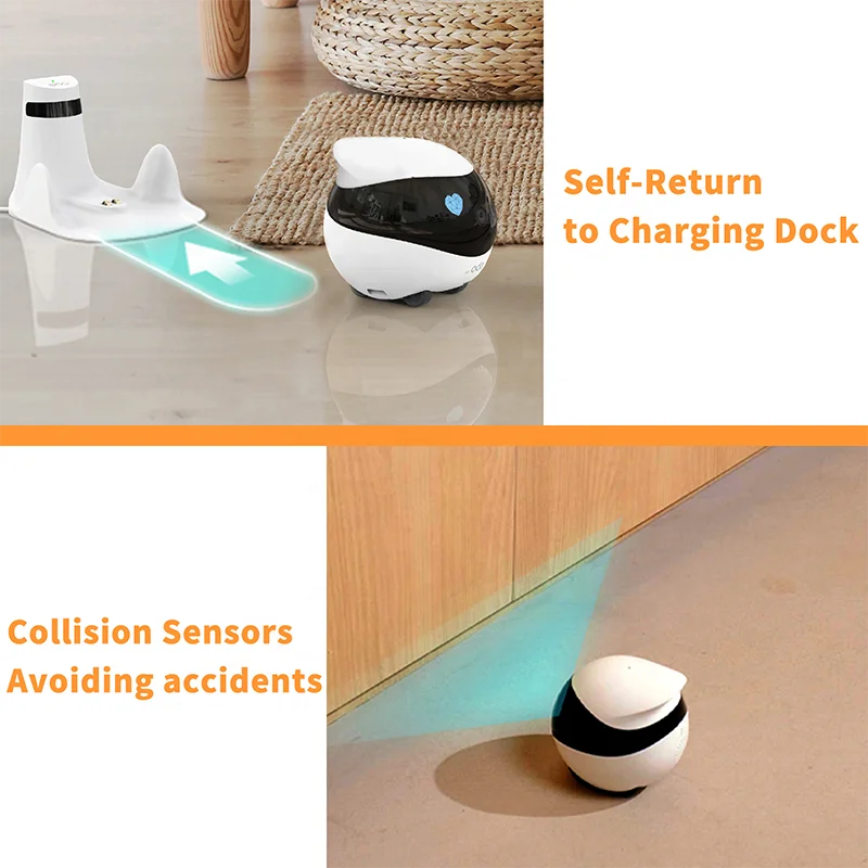Upgraded Smart App Wireless Control  Pet Companion Robot Camera Laser Automatic Electron Interactive Robotic Cat Toy