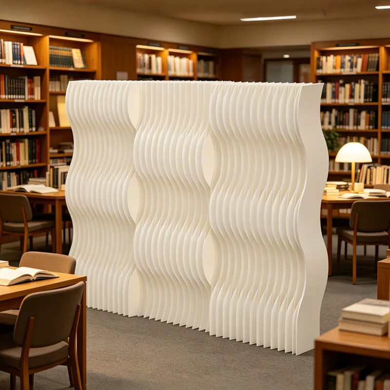 Partition wall folding mobile office baffle false wall living room entrance background wall simple self-installation