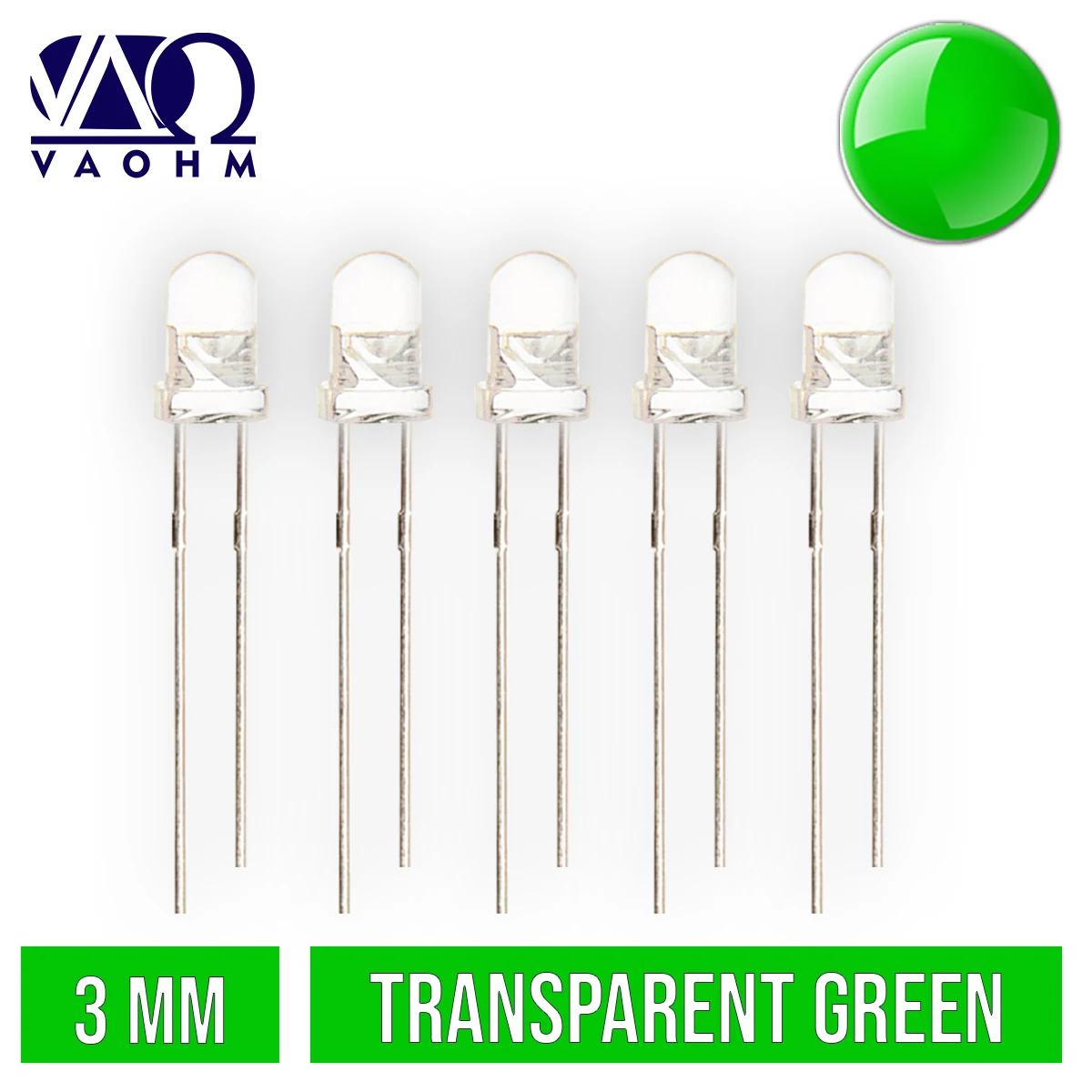 Diode électroluminescente super lumineuse, F3, eau claire, LED, vert, rouge, blanc, jaune, bleu, orange, 3mm, 100 pièces