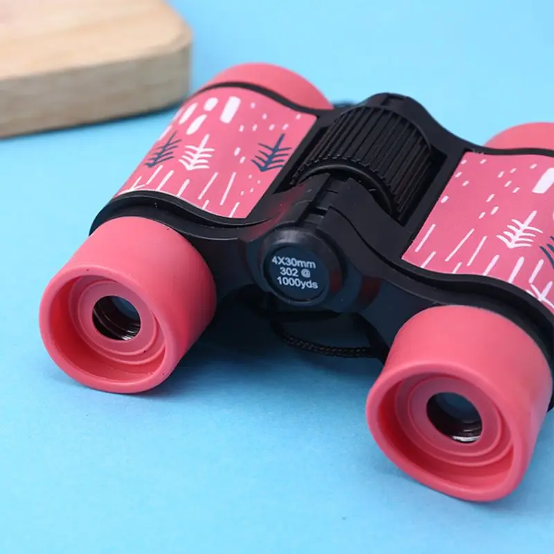 4x30 Binoculars Plastic Children Colorful Lightweight Telescope for Kids Compact