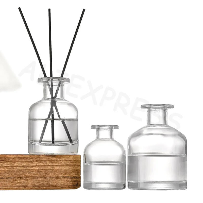 Diffuseur de parfum d'ambiance en verre 50 ml avec bâtonnets diffuseurs, 1 pièce, pour huiles essentielles, cadeaux de fête