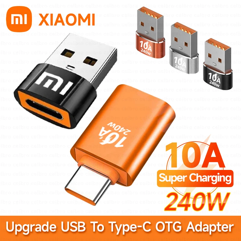 240W 10A Type C Female To USB A Male OTG Charger 120W Adapter USB C Converter For Iphone 15 Xiaomi 13 12 Samsung S23 Tablet Tipo