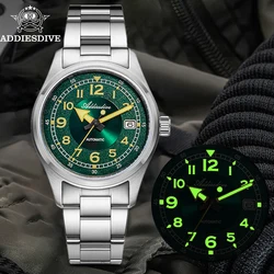 ADDIESDIVE Men's Automatic Mechanical Watch 39mm NH35A Stainless Steel Simple Luxury 200M Diving Waterproof Luminous Wristwatch