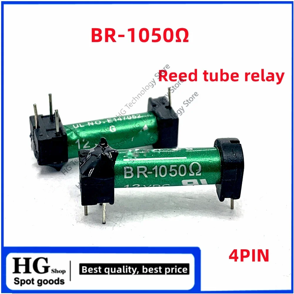 

5PCS/Lot Reed tube relay BR-1050Ω BR-1050R EUR 12VDC 4-pin 12V BR1050 in-line relay