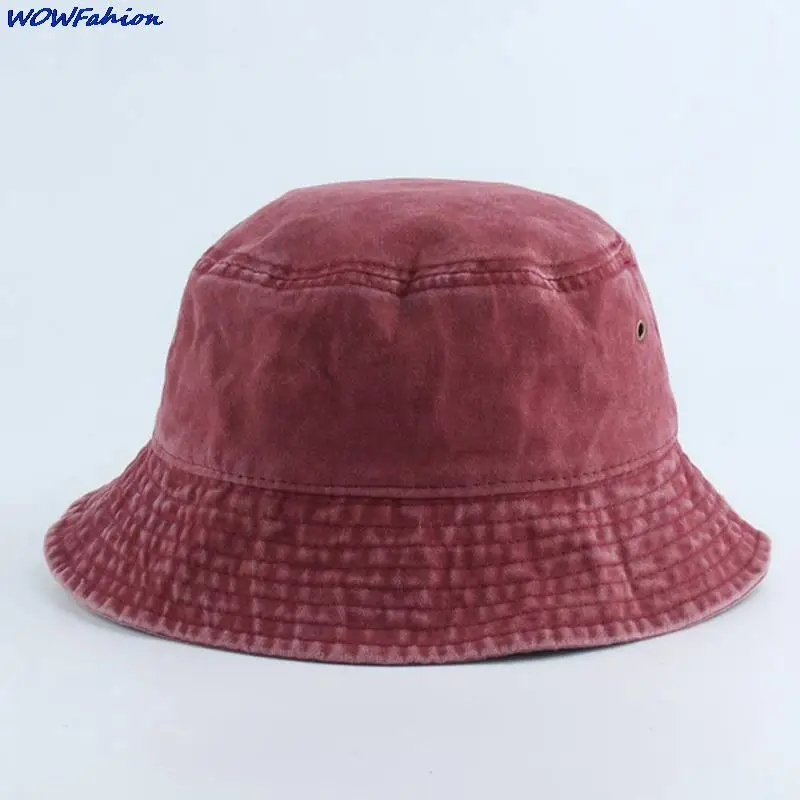 Fisherman's Hat for Women Summer Japanese Washed Denim Bucket Hat Unisex Bob Caps Hip Hop Gorros Men Panama Windproof Bucket Hat