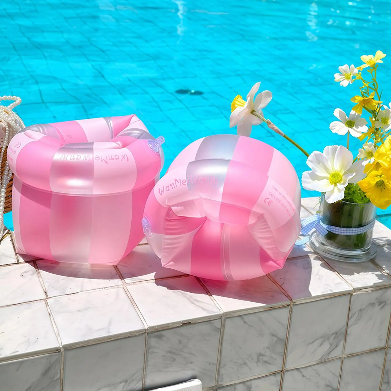 Pool Arm Floats Water Wings,1 Pair Stripe Floater Sleeves,For Boys Girls Outdoor Water Fun At Beach Lake River And Backyard