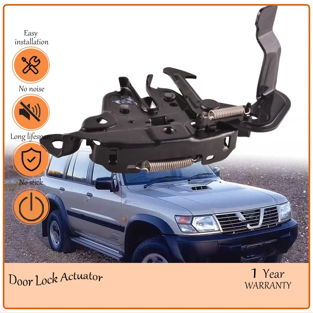 Moisture Blocking Front Hood Lock Mechanism, Corresponds to 2000 Patrol and Nissan,Direct Install oem 65601VS50A,65601-VS50A