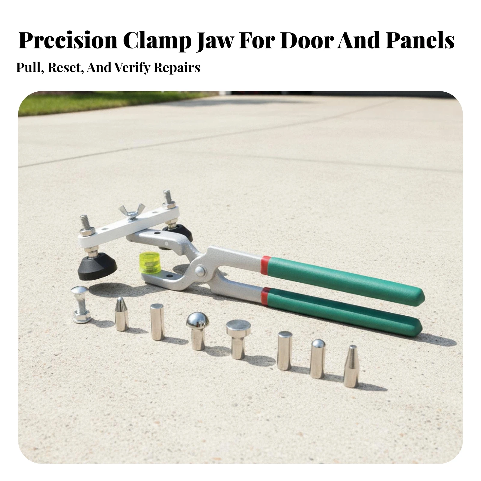 Dimple Repair Clamp with Interchangeable Heads Strong Dimple Repair Clamp Edge-Clamping Tool Heavy-Duty Non-Slip for Mechanics