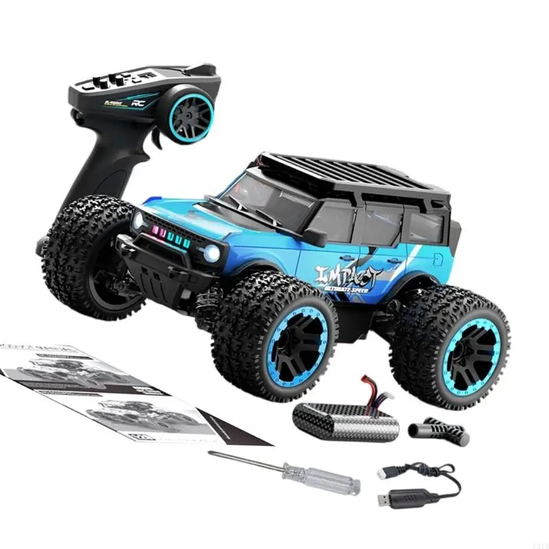 1/20スケール4WDリモートコントロールカーはブラシレスモーターとLEDライトを備えており、高速な地形レーシングP31B