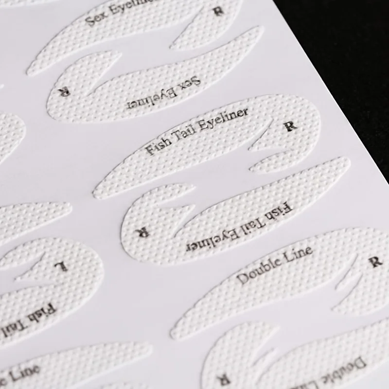 Plantilla de maquillaje para sombra de ojos/delineador de ojos, 4 tarjetas, 64 tarjetas