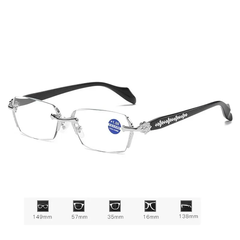 Photochromic Glasses for Women Male Vintage Outdoor Color Changing Anti-UV Sunglasses Finished Presbyopia Eyewear 0 To +4.0