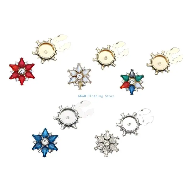 

N0PE Sewable Rhinestones Star Patches Fashion Decorative Buttons Alloys Buttons