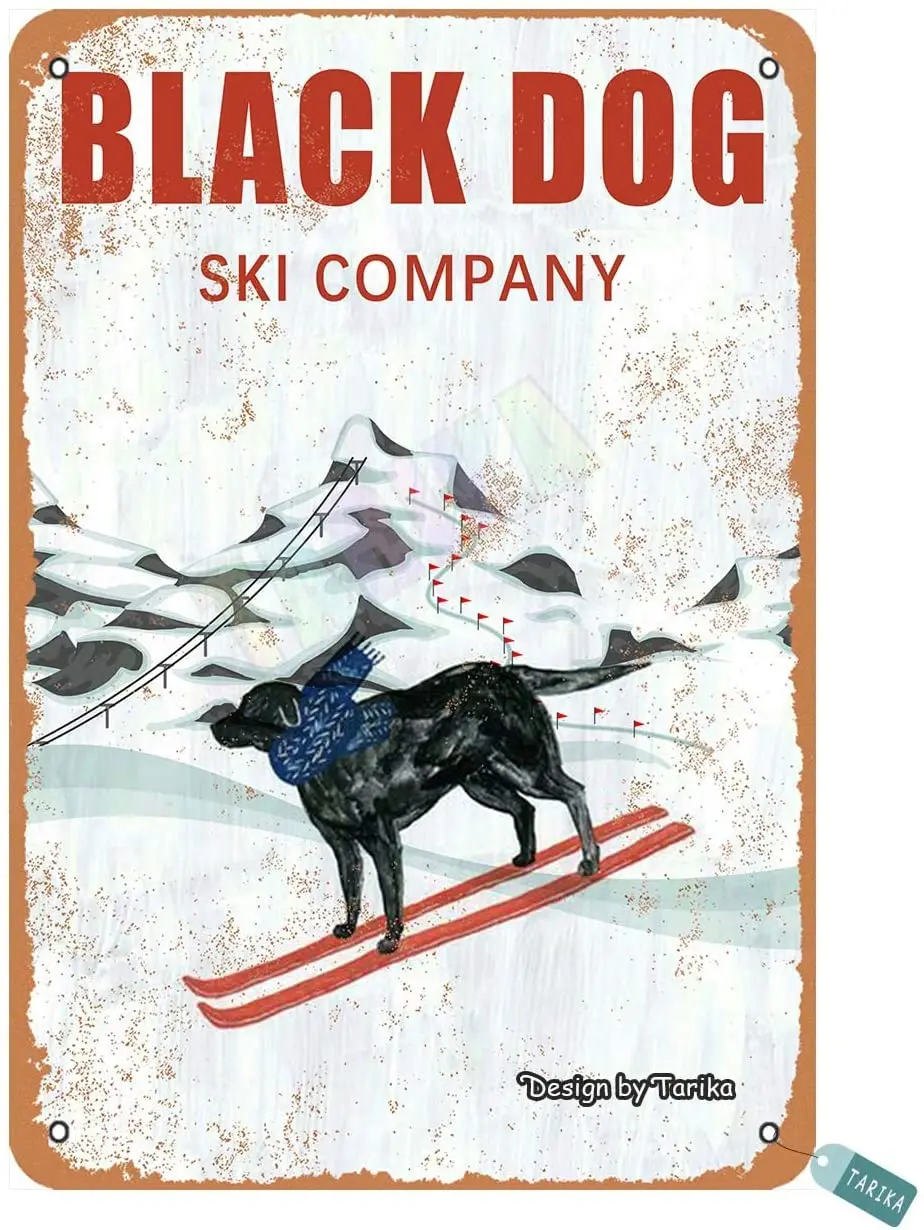 

Keely Black Dog Ski Company for Home,Living Room,Outdoor,Restaurants,Club,House,Room,Cafe,Pubs,Man Cave Metal Vintage Tin