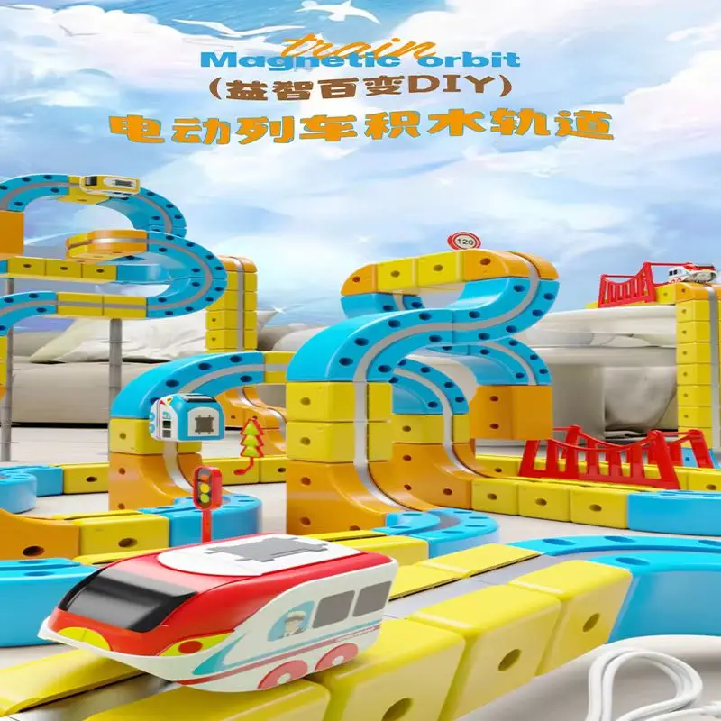 

DIY Волшебный трансформирующий магнитный куб-трек, набор электрических антигравитационных высокоскоростных моделей поезда, игрушечные строительные блоки, дорожка для автомобиля