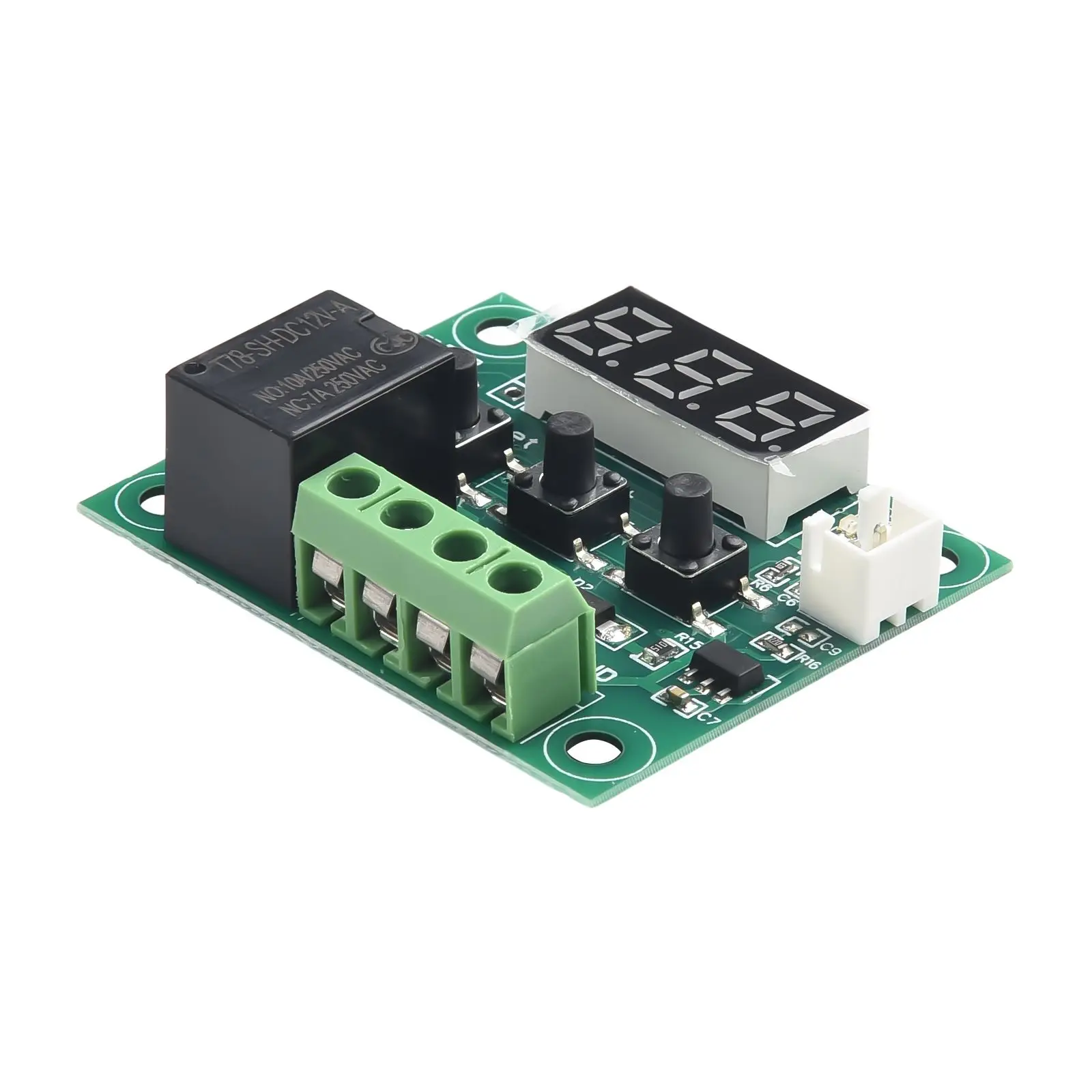 

Совместимый с W1209 цифровой термостат 12В с модулем контроля температуры и реле 20А для высокомощных нагрузок