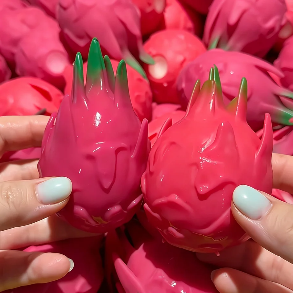 Simulation Pitaya Toy Compression for Stress Relief with Artificial Fruit Pressure Release Ball Birthday Gift